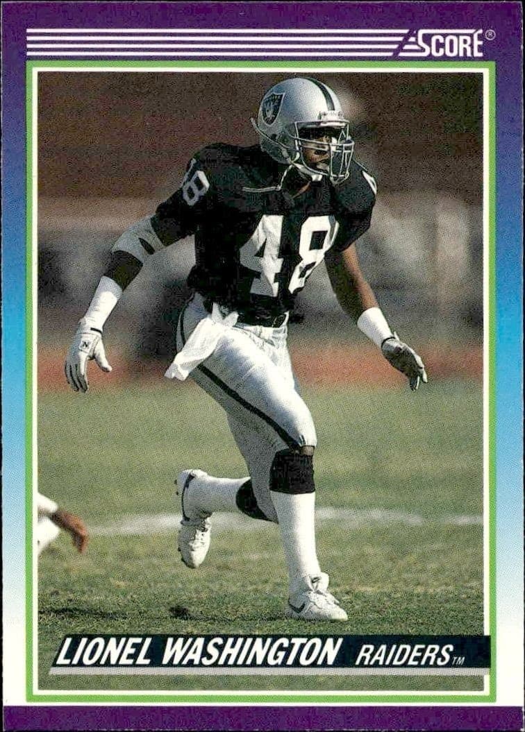 1990 Score Lionel Washington #477 trading card