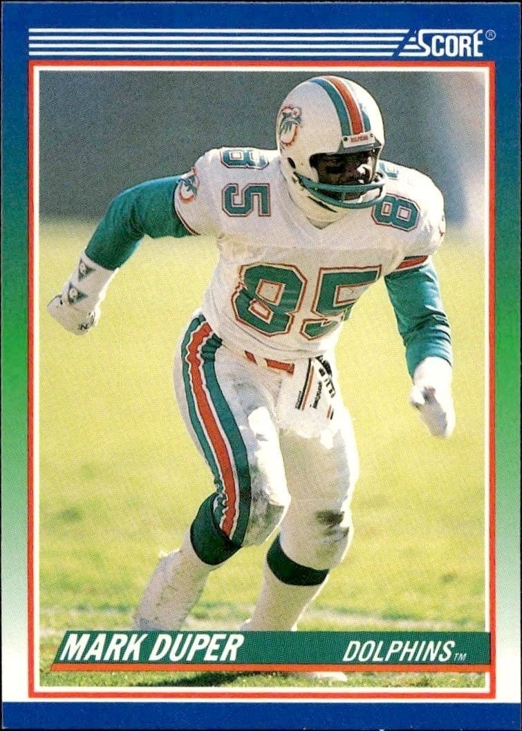 Mark Duper 1990 Score #401 Football Trading Card - Front 1990 Score Mark Duper #401 football trading card front