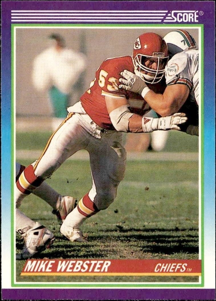 Mike Webster 1990 Score #541 Football Trading Card - Front 1990 Score Mike Webster #541 football trading card front