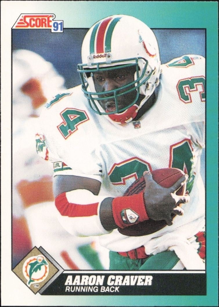 Aaron Craver 1991 Score Supplemental #110T Football Trading Card - Front 1991 Score Supplemental Aaron Craver #110T football trading card front