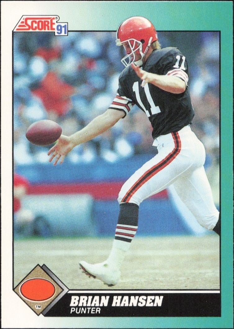 Brian Hansen 1991 Score Supplemental #40T Football Trading Card - Front 1991 Score Supplemental Brian Hansen #40T football trading card front