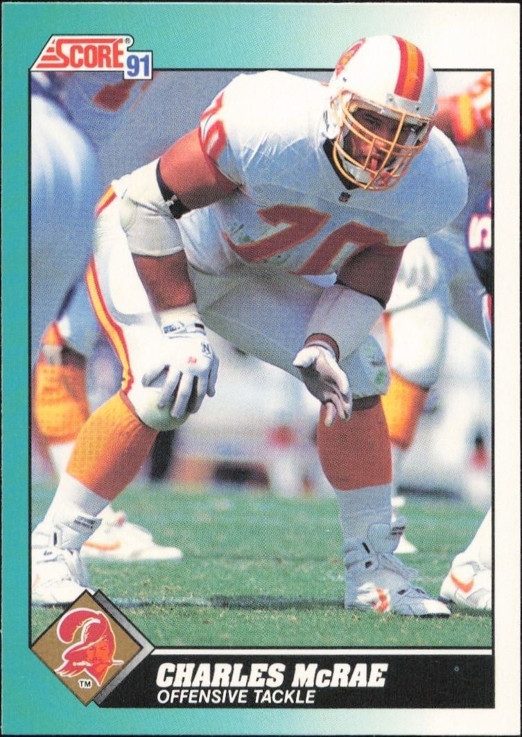 Charles McRae 1991 Score Supplemental #45T Football Trading Card - Front 1991 Score Supplemental Charles McRae #45T football trading card front