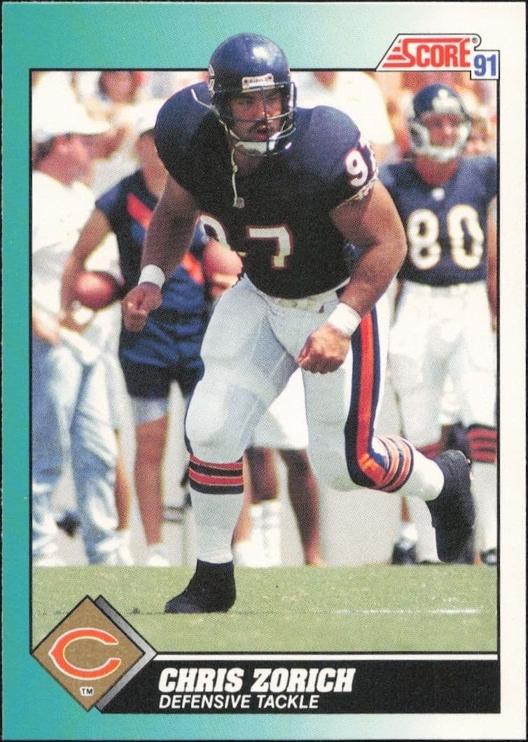 1991 Score Supplemental Chris Zorich #68T trading card