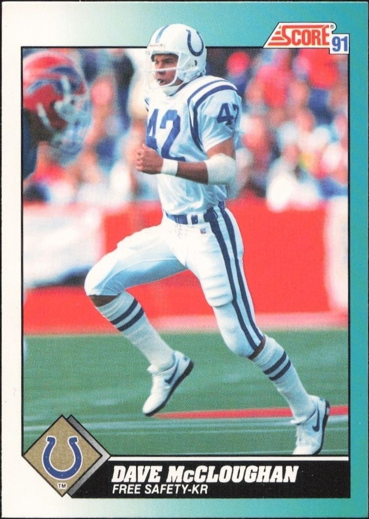 Dave McCloughan 1991 Score Supplemental #104T Football Trading Card - Front 1991 Score Supplemental Dave McCloughan #104T football trading card front