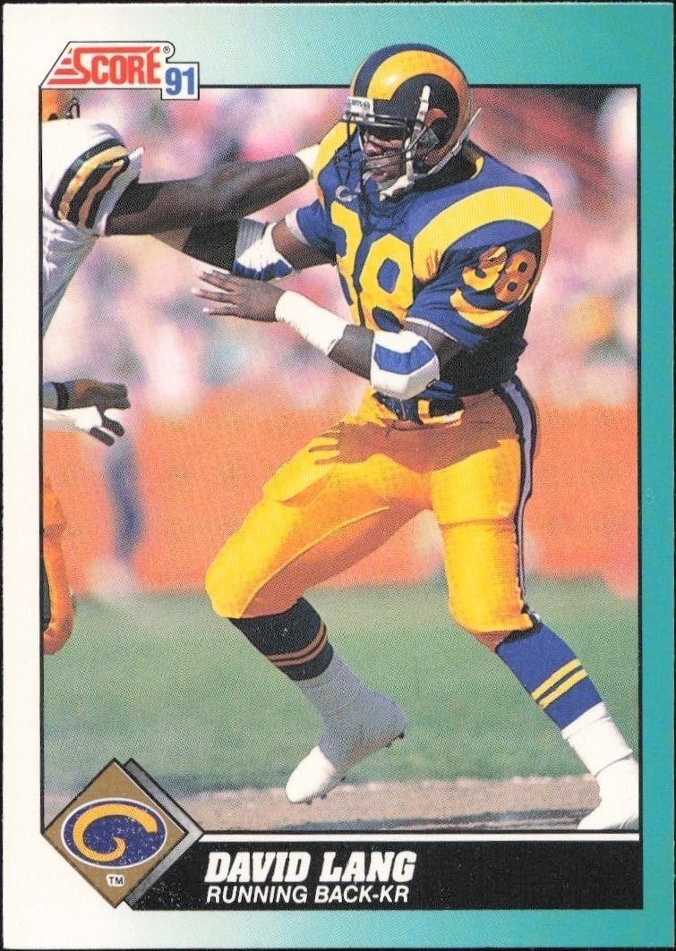 David Lang 1991 Score Supplemental #100T Football Trading Card - Front 1991 Score Supplemental David Lang #100T football trading card front