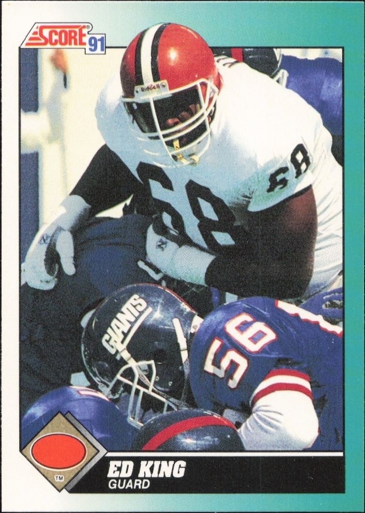 Ed King 1991 Score Supplemental #108T Football Trading Card - Front 1991 Score Supplemental Ed King #108T football trading card front