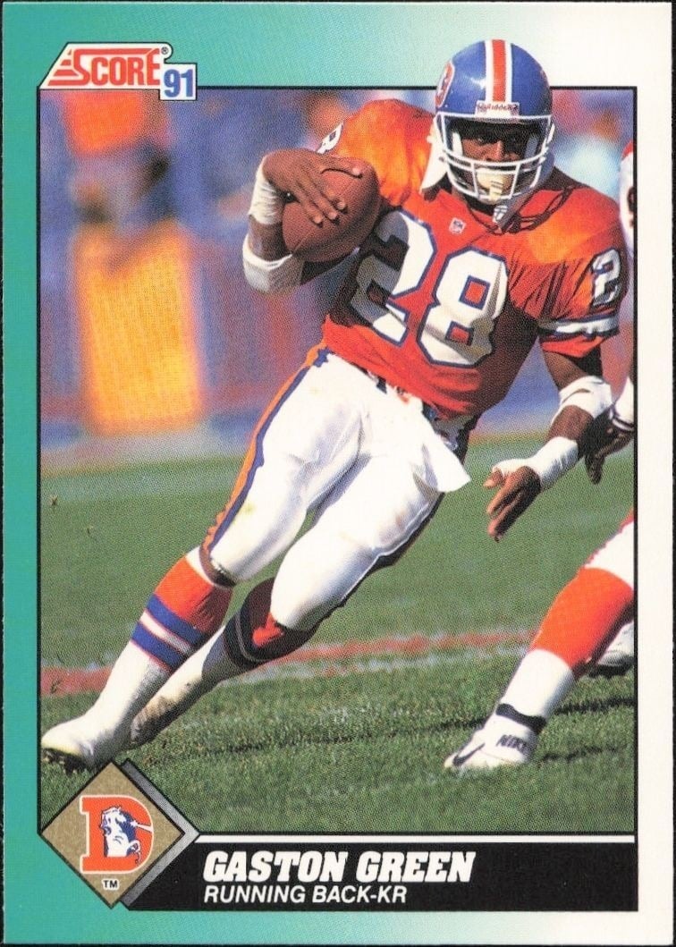 Gaston Green 1991 Score Supplemental #5T Football Trading Card - Front 1991 Score Supplemental Gaston Green #5T football trading card front