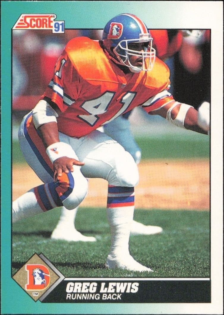 1991 Score Supplemental Greg Lewis #77T trading card