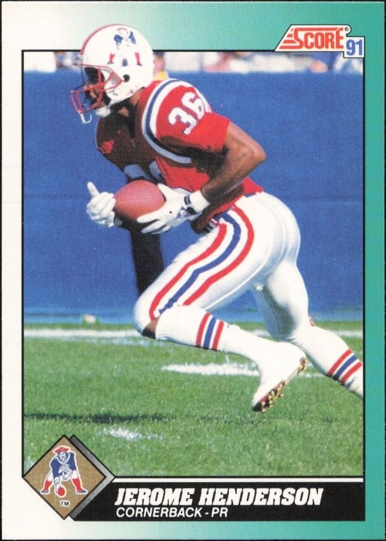 Jerome Henderson 1991 Score Supplemental #59T Football Trading Card - Front 1991 Score Supplemental Jerome Henderson #59T football trading card front