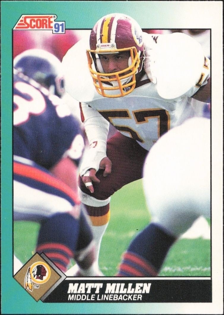 Matt Millen 1991 Score Supplemental #2T Football Trading Card - Front 1991 Score Supplemental Matt Millen #2T football trading card front