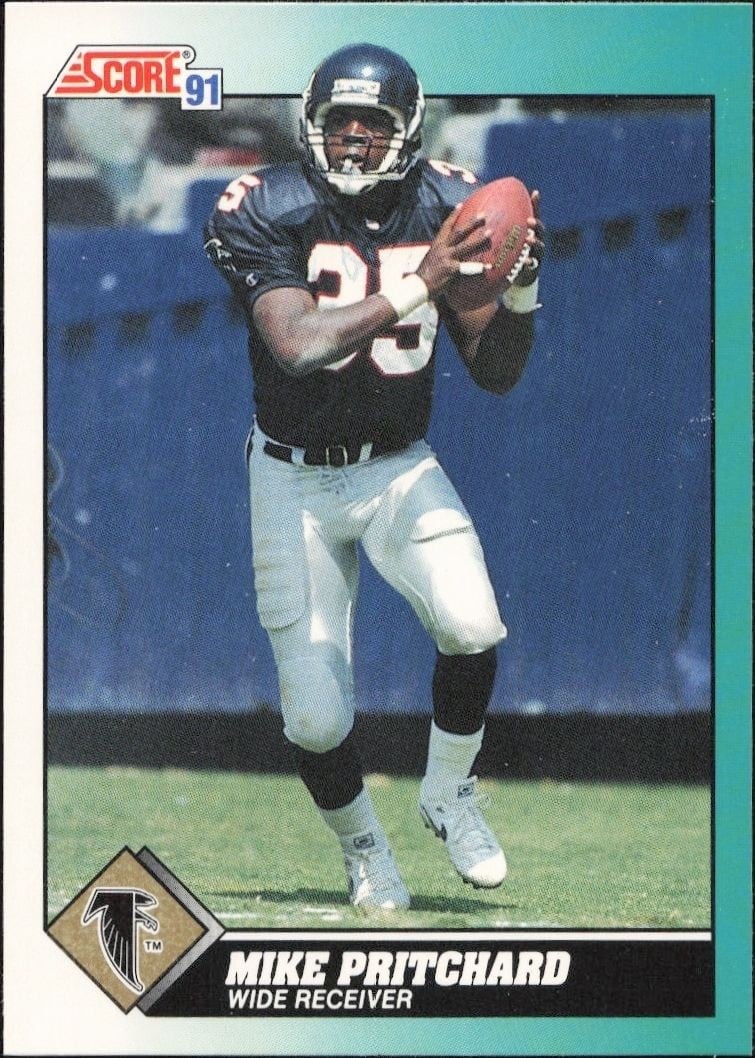 Mike Pritchard 1991 Score Supplemental #82T Football Trading Card - Front 1991 Score Supplemental Mike Pritchard #82T football trading card front
