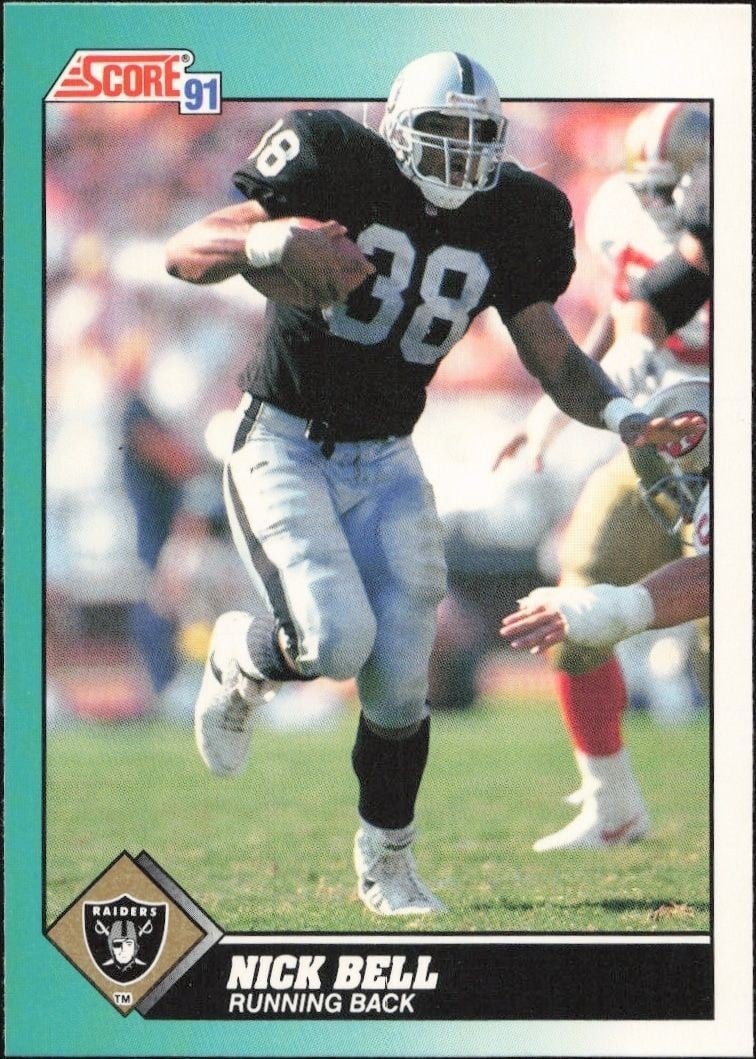 Nick Bell 1991 Score Supplemental #26T Football Trading Card - Front 1991 Score Supplemental Nick Bell #26T football trading card front