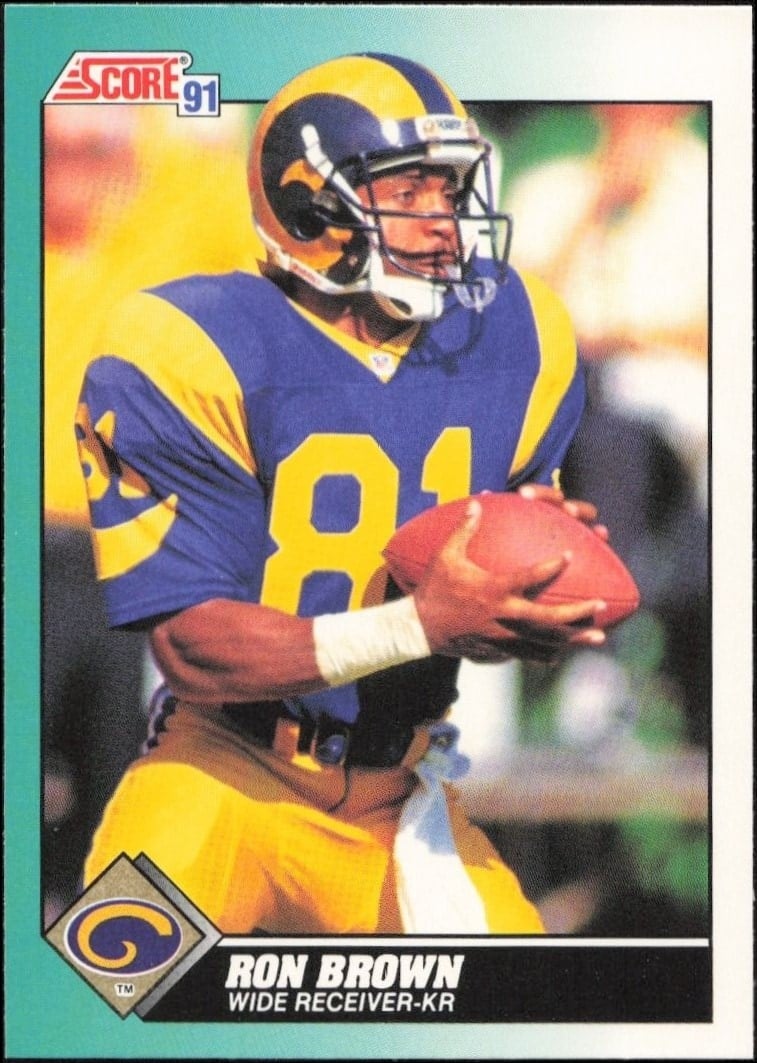 Ron Brown 1991 Score Supplemental #30T Football Trading Card - Front 1991 Score Supplemental Ron Brown #30T football trading card front