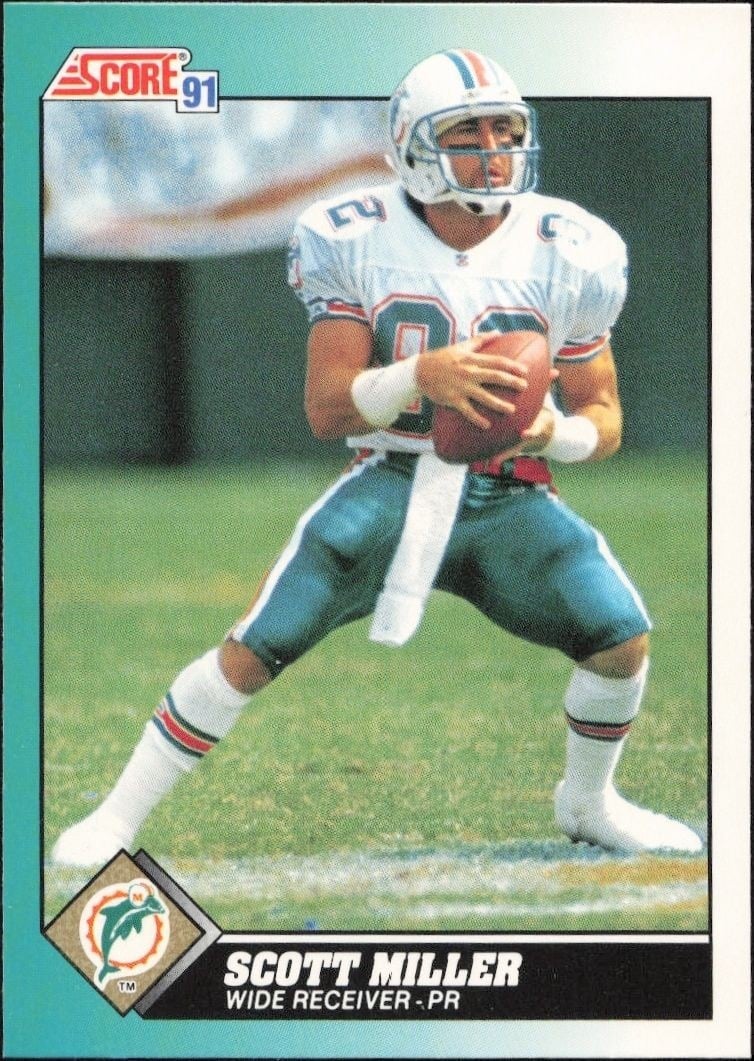 Scott Miller 1991 Score Supplemental #73T Football Trading Card - Front 1991 Score Supplemental Scott Miller #73T football trading card front