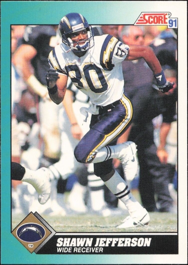 Shawn Jefferson 1991 Score Supplemental #67T Football Trading Card - Front 1991 Score Supplemental Shawn Jefferson #67T football trading card front