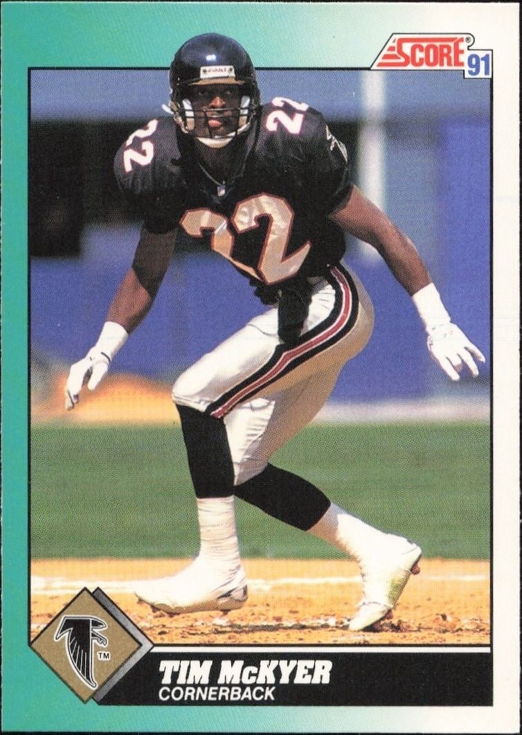 Tim McKyer 1991 Score Supplemental #3T Football Trading Card - Front 1991 Score Supplemental Tim McKyer #3T football trading card front