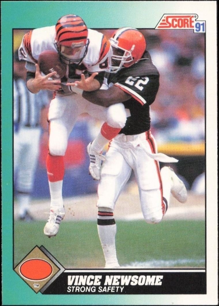 Vince Newsome 1991 Score Supplemental #4T Football Trading Card - Front 1991 Score Supplemental Vince Newsome #4T football trading card front