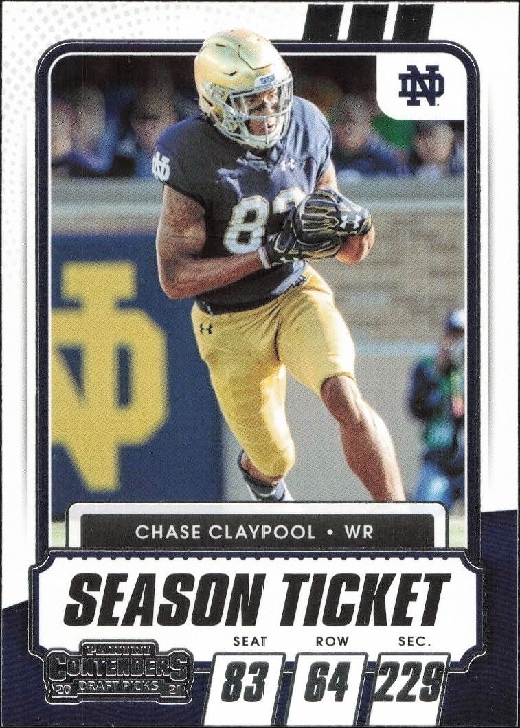 Chase Claypool 2021 Panini Contenders Draft Picks #46 Football Trading Card - Front 2021 Panini Contenders Draft Picks Chase Claypool #46 football trading card front