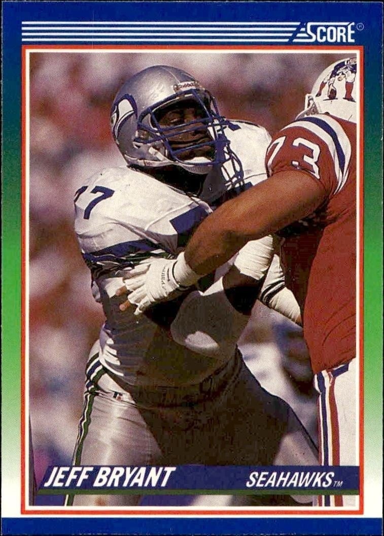 Jeff Bryant 1990 Score #364 Football Trading Card - Front 1990 Score Jeff Bryant #364 football trading card front
