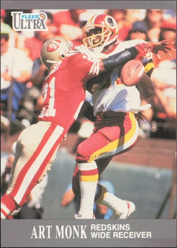 Art Monk 1991 Fleer Ultra #274 Football Trading Card - Front 1991 Fleer Ultra Art Monk #274 football trading card front