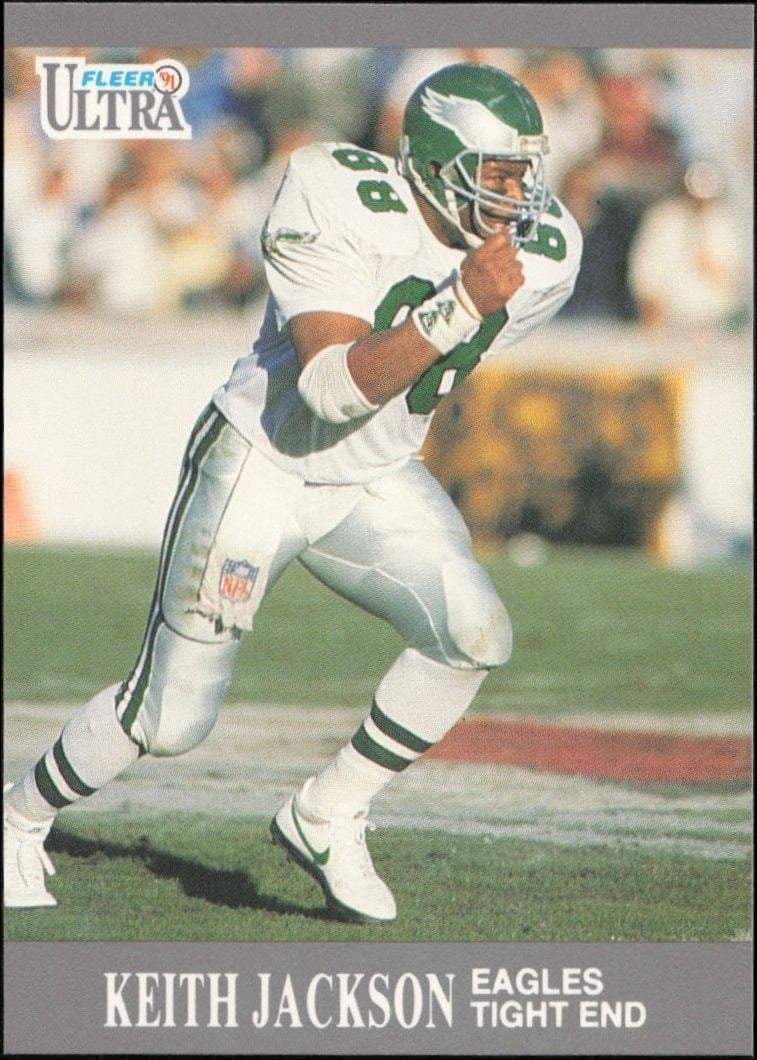 Keith Jackson 1991 Fleer Ultra #233 Football Trading Card - Front 1991 Fleer Ultra Keith Jackson #233 football trading card front