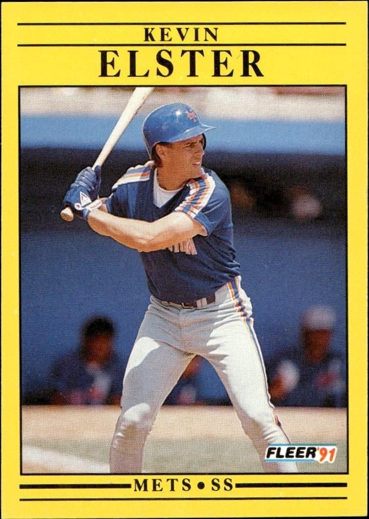 Kevin Elster 1991 Fleer #145 Baseball Trading Card - Front 1991 Fleer Kevin Elster #145 baseball trading card front