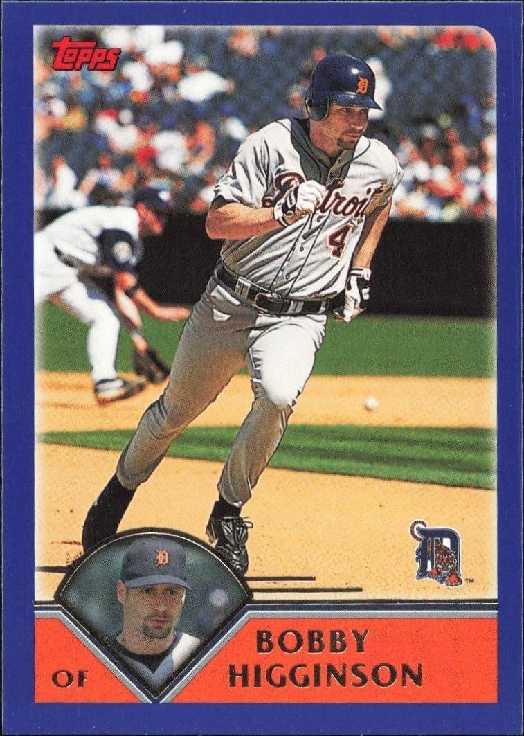 Bobby Higginson 2003 Topps #52 Baseball Trading Card - Front 2003 Topps Bobby Higginson #52 baseball trading card front