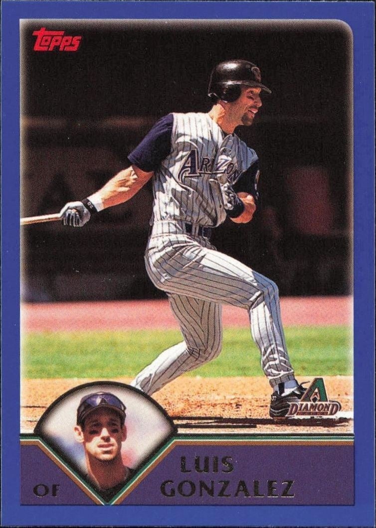 Luis Gonzalez 2003 Topps #73 Baseball Trading Card - Front 2003 Topps Luis Gonzalez #73 baseball trading card front