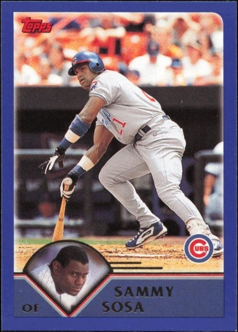 Sammy Sosa 2003 Topps #50 Baseball Trading Card - Front 2003 Topps Sammy Sosa #50 baseball trading card front