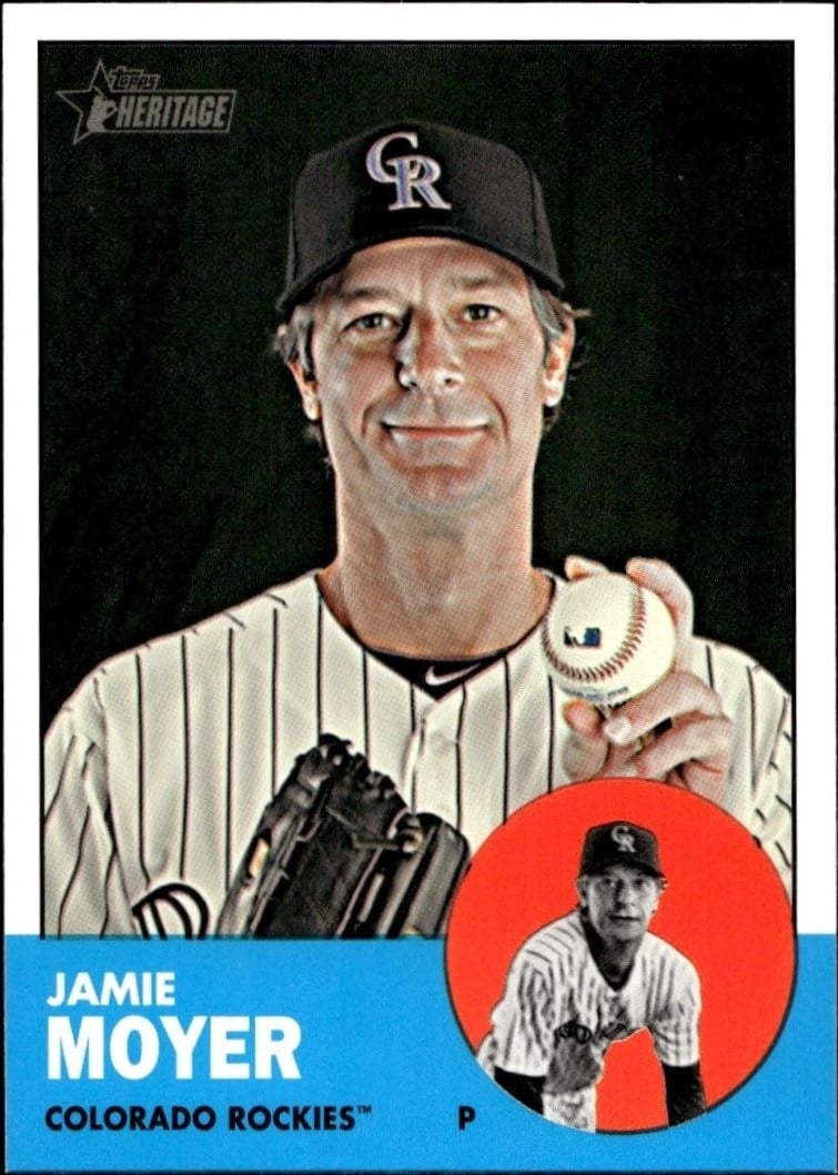 Jamie Moyer 2012 Topps #H605 Baseball Trading Card - Front 2012 Topps Jamie Moyer #H605 baseball trading card front
