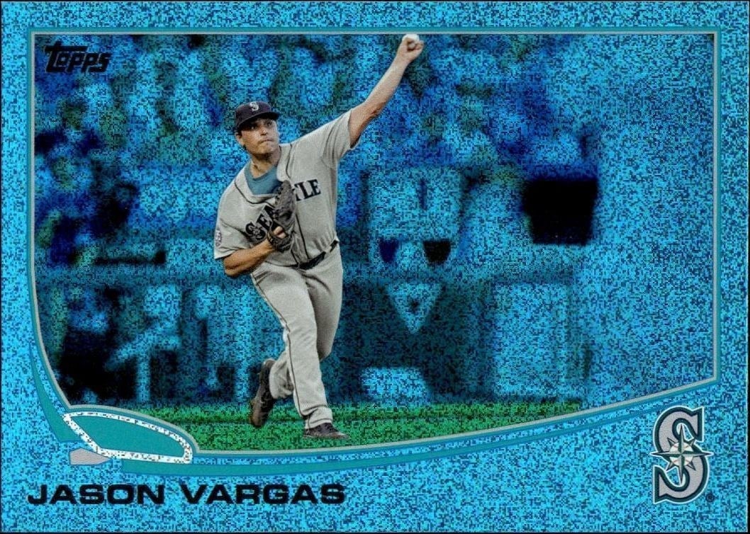 Jason Vargas 2013 Topps #82 Baseball Trading Card - Front 2013 Topps Jason Vargas #82 baseball trading card front