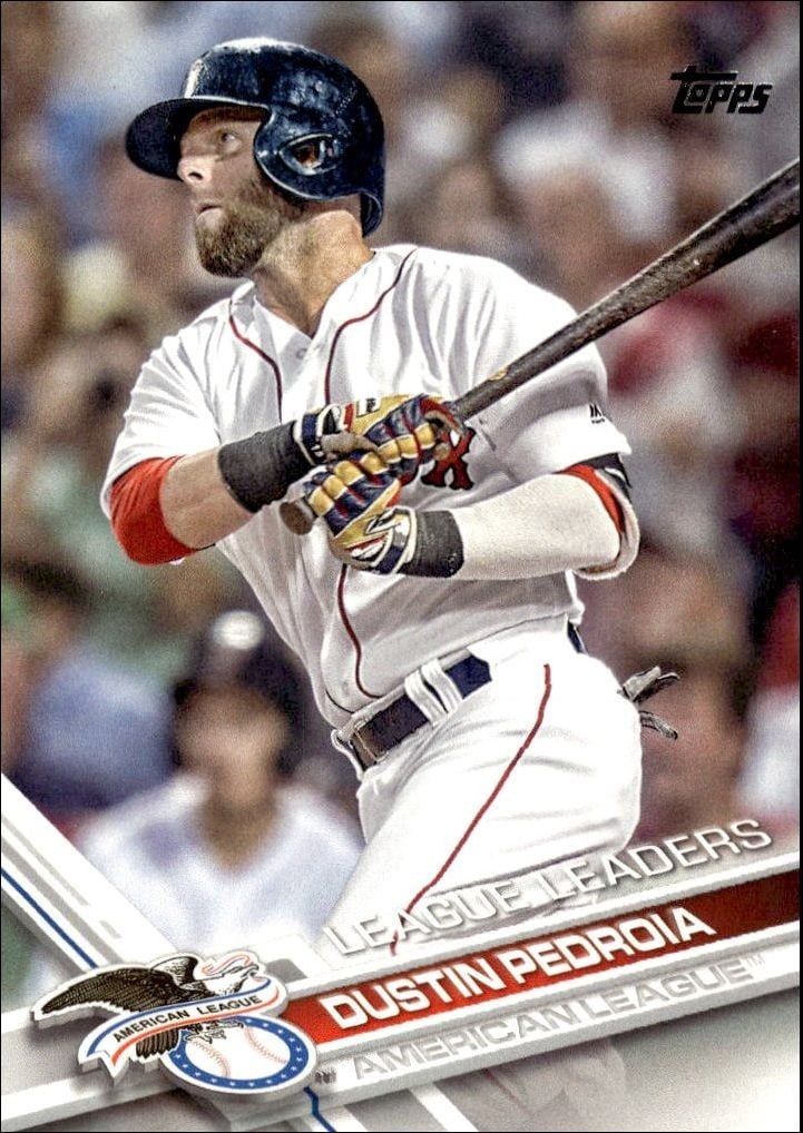 Dustin Pedroia 2017 Topps #321 Baseball Trading Card - Front 2017 Topps Dustin Pedroia #321 baseball trading card front