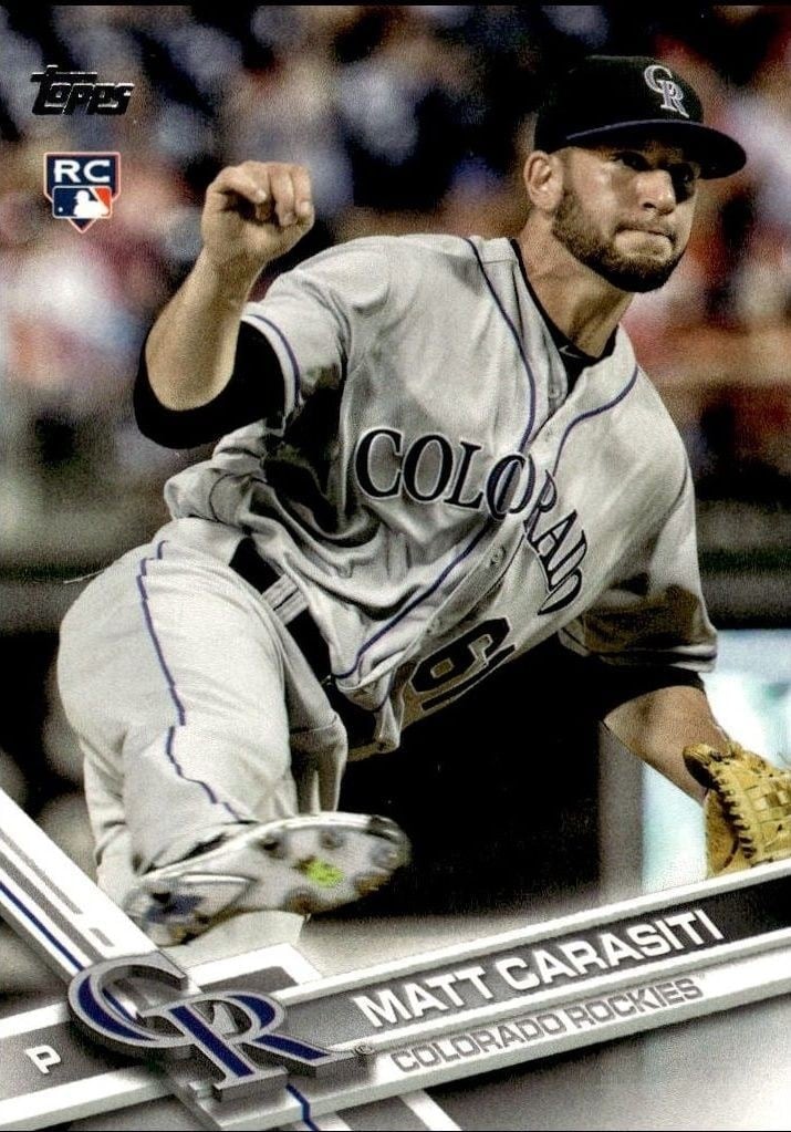 Matt Carasiti 2017 Topps #318 Baseball Trading Card - Front 2017 Topps Matt Carasiti #318 baseball trading card front