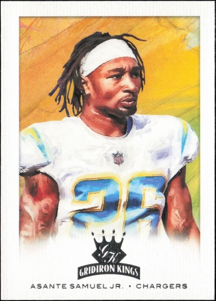 Asante Samuel Jr. 2021 Panini Chronicles #GK-38 Football Trading Card - Front 2021 Panini Chronicles Asante Samuel Jr. #GK-38 football trading card front
