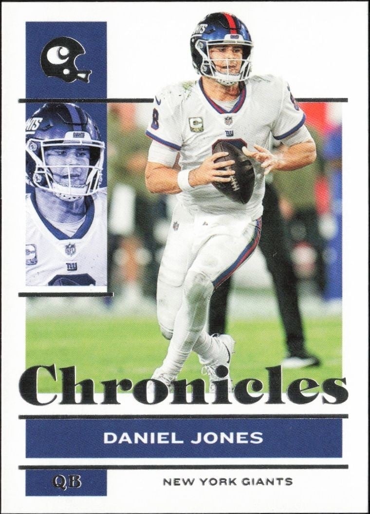 Daniel Jones 2021 Panini Chronicles #65 Football Trading Card - Front 2021 Panini Chronicles Daniel Jones #65 football trading card front