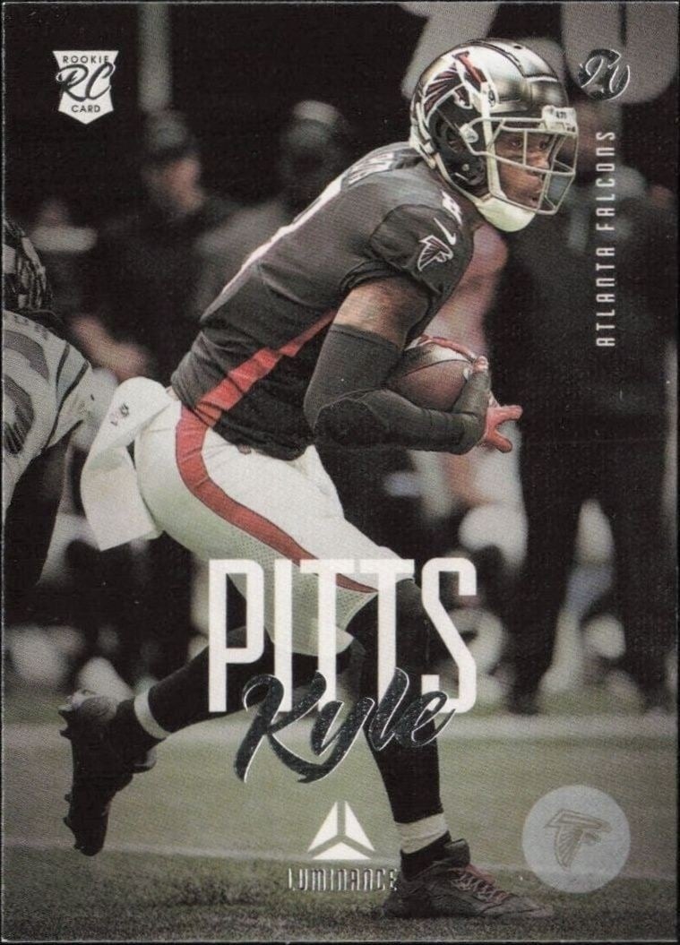 Kyle Pitts 2021 Panini Chronicles #210 Football Trading Card - Front 2021 Panini Chronicles Kyle Pitts #210 football trading card front