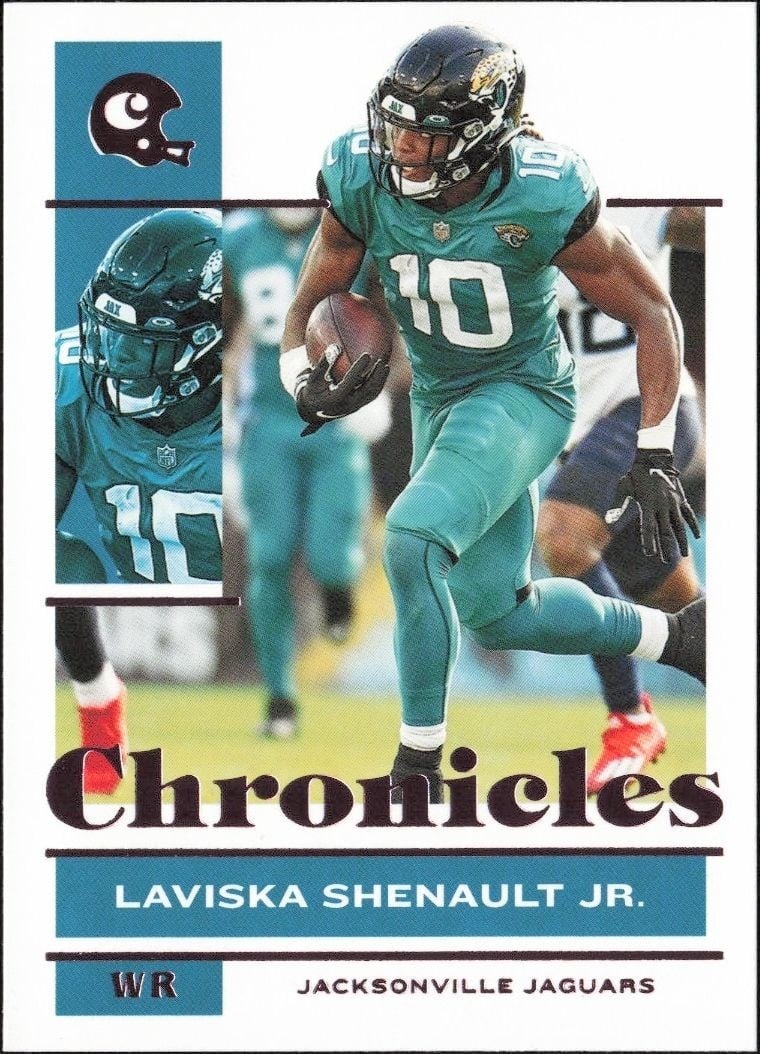 Laviska Shenault Jr. 2021 Panini Chronicles #49 Football Trading Card - Front 2021 Panini Chronicles Laviska Shenault Jr. #49 football trading card front