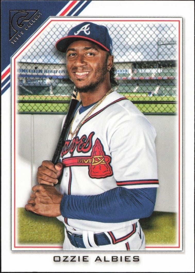 Ozzie Albies 2022 Topps Gallery #14 Baseball Trading Card - Front 2022 Topps Gallery Ozzie Albies #14 baseball trading card front