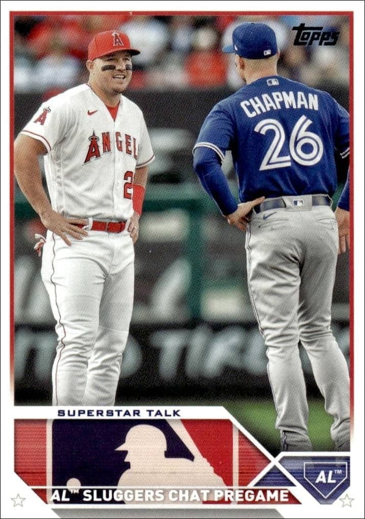 Mike Trout 2023 Topps Update #US313 Baseball Trading Card - Front 2023 Topps Update Mike Trout #US313 baseball trading card front