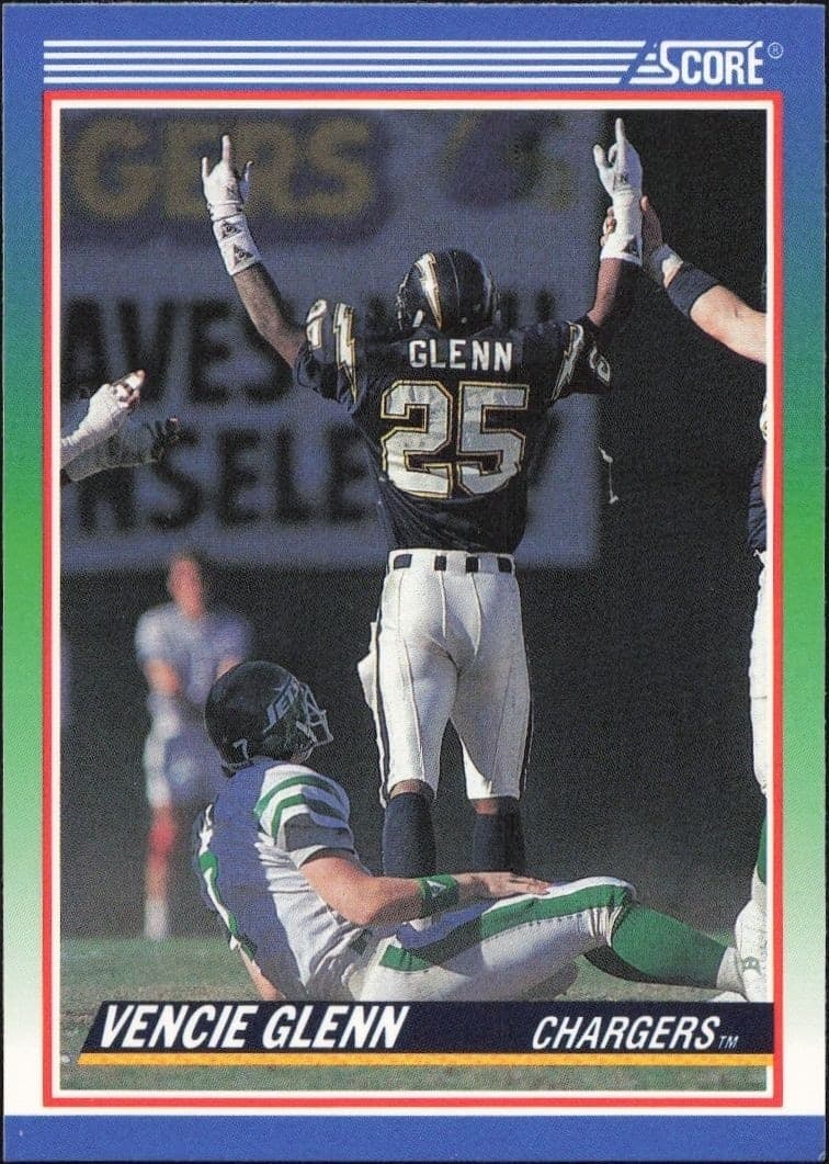 1990 Score Vencie Glenn #394 trading card