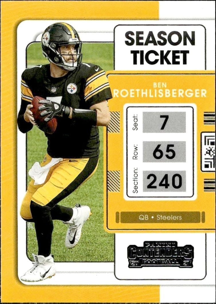Ben Roethlisberger 2021 Panini Contenders #82 Football Trading Card - Front 2021 Panini Contenders Ben Roethlisberger #82 football trading card front