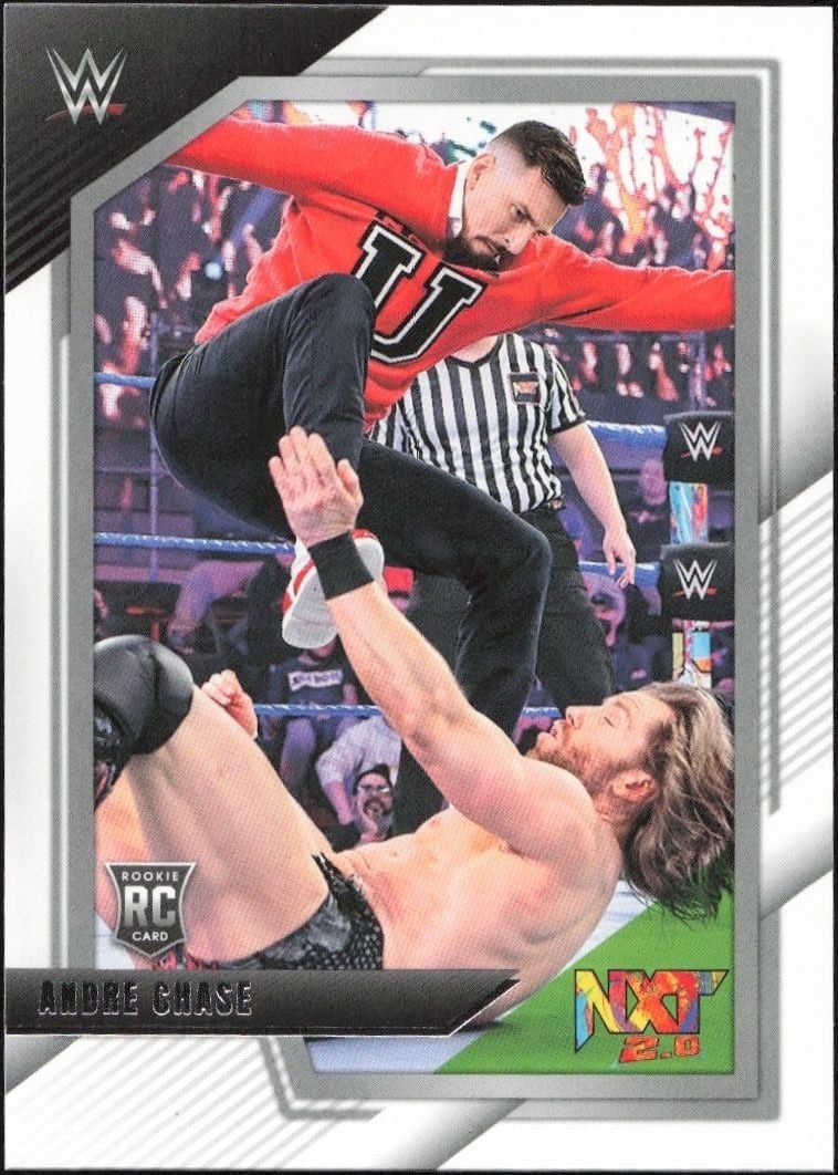 Andre Chase 2022 Panini NXT 2.0 WWE #5 Wrestling Trading Card - Front 2022 Panini NXT 2.0 WWE Andre Chase #5 wrestling trading card front