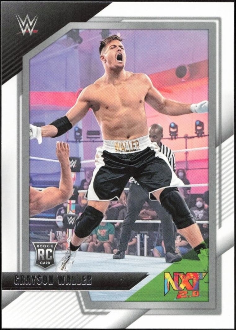 Grayson Waller 2022 Panini NXT 2.0 WWE #17 Wrestling Trading Card - Front 2022 Panini NXT 2.0 WWE Grayson Waller #17 wrestling trading card front