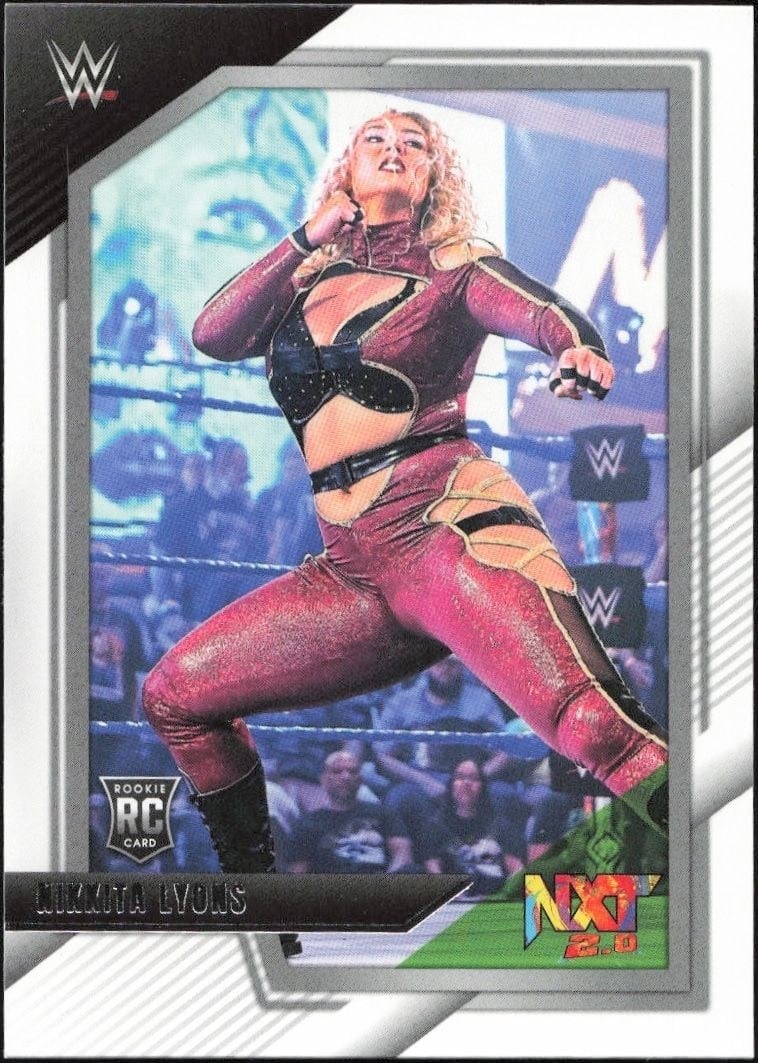 Nikkita Lyons 2022 Panini NXT 2.0 WWE #69 Wrestling Trading Card - Front 2022 Panini NXT 2.0 WWE Nikkita Lyons #69 wrestling trading card front