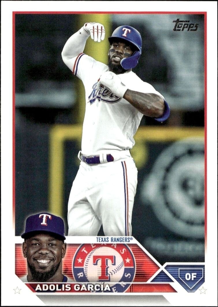 Adolis Garcia 2023 Topps Series 2 #601 Baseball Trading Card - Front 2023 Topps Series 2 Adolis Garcia #601 baseball trading card front