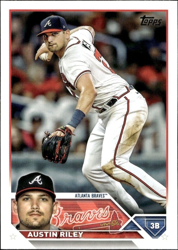Austin Riley 2023 Topps Series 2 #660 Baseball Trading Card - Front 2023 Topps Series 2 Austin Riley #660 baseball trading card front