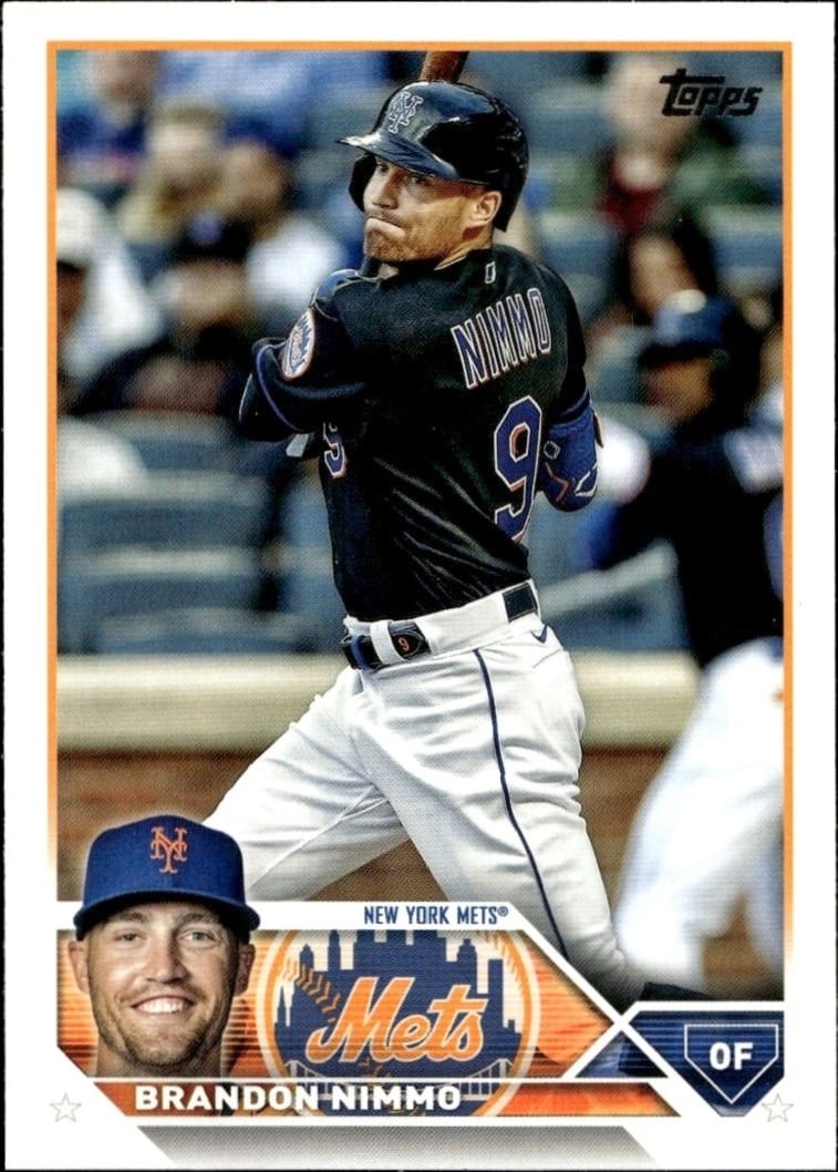 Brandon Nimmo 2023 Topps Series 2 #614 Baseball Trading Card - Front 2023 Topps Series 2 Brandon Nimmo #614 baseball trading card front