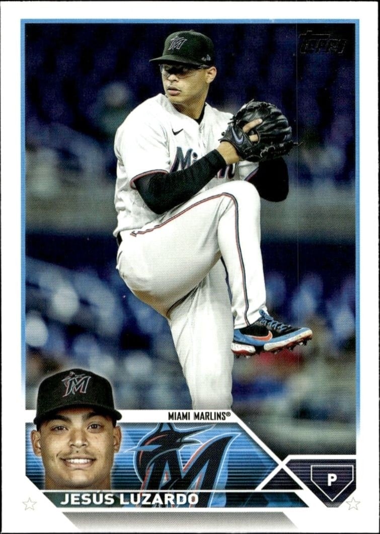 Jesus Luzardo 2023 Topps Series 2 #563 Baseball Trading Card - Front 2023 Topps Series 2 Jesus Luzardo #563 baseball trading card front
