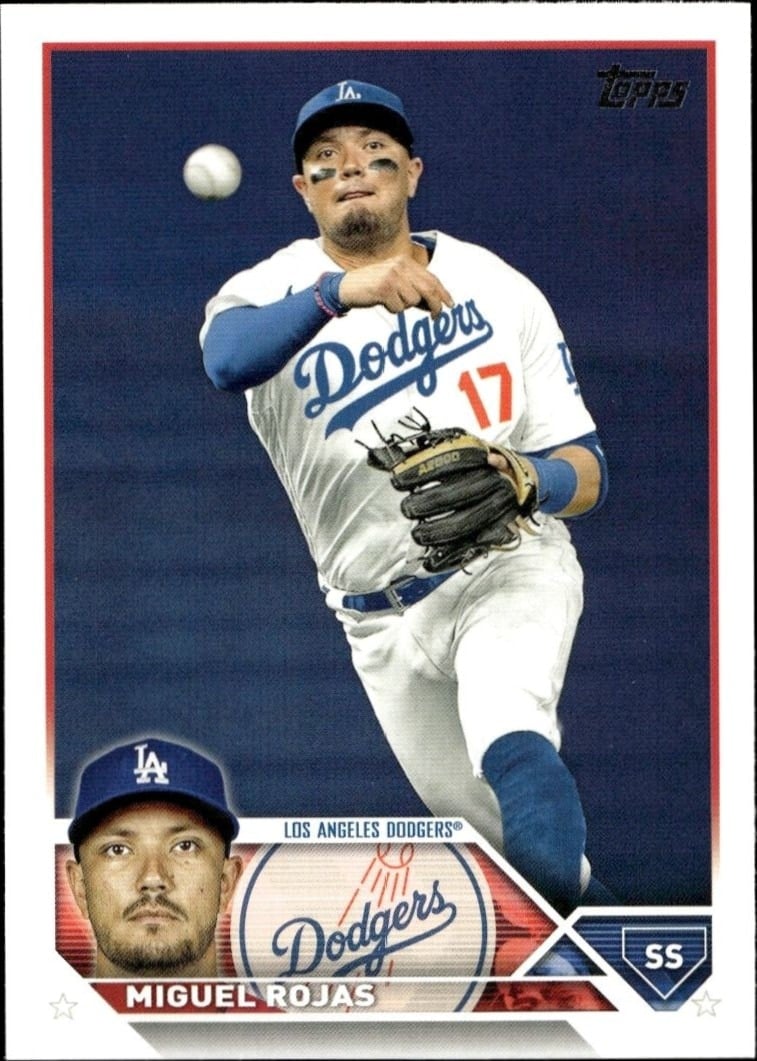 Miguel Rojas 2023 Topps Series 2 #580 Baseball Trading Card - Front 2023 Topps Series 2 Miguel Rojas #580 baseball trading card front