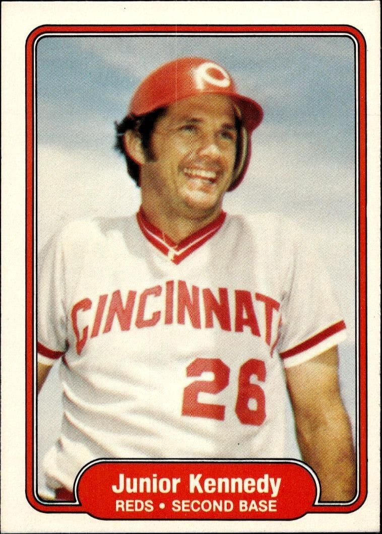 Junior Kennedy 1982 Fleer #70 Baseball Trading Card - Front 1982 Fleer Junior Kennedy #70 baseball trading card front